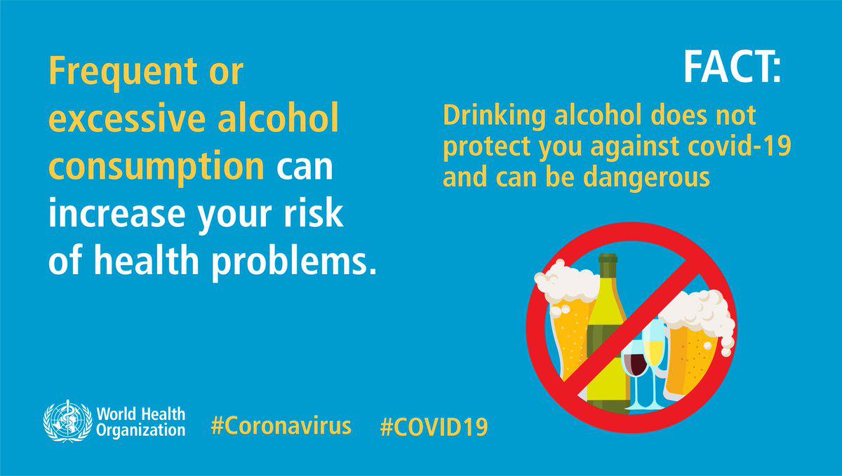 Drinking alcohol does not protect you against COVID-19
